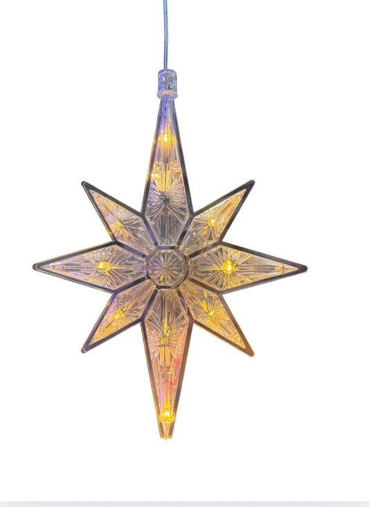 LED Işıklı Dekoratif Yıldız Süs | Christmas ve Yeni Yıl Ağacı Süsü | Parlayan Yıldız Lamba