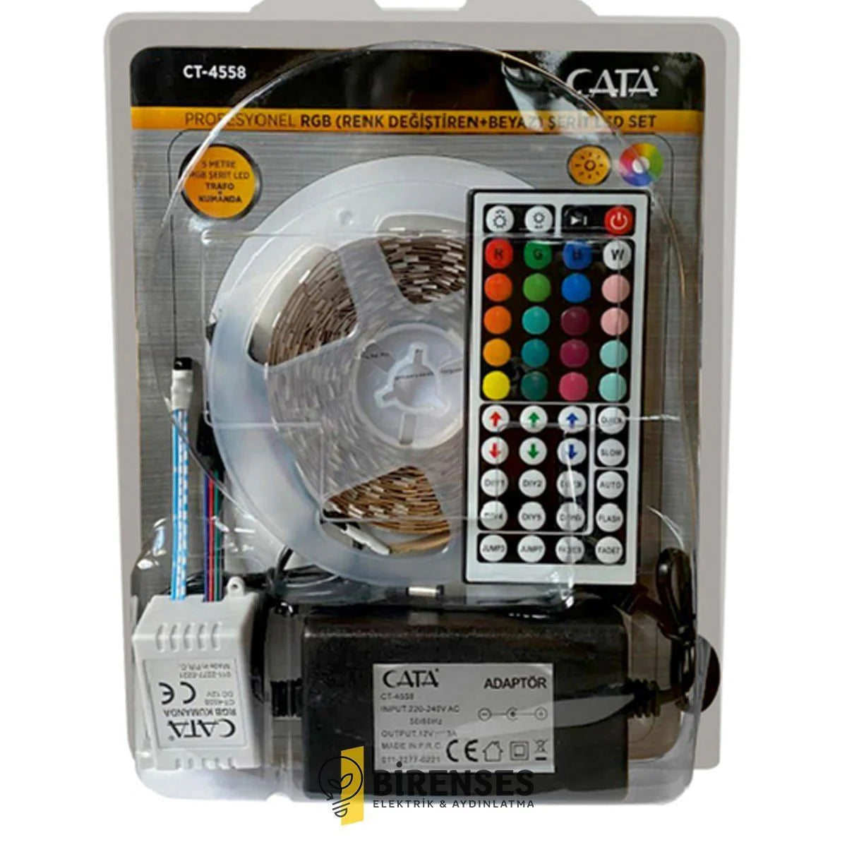 Cata CT-4558 RGB Şerit LED 5 Metre | Uzaktan Kumandalı Dekoratif Renkli Işık